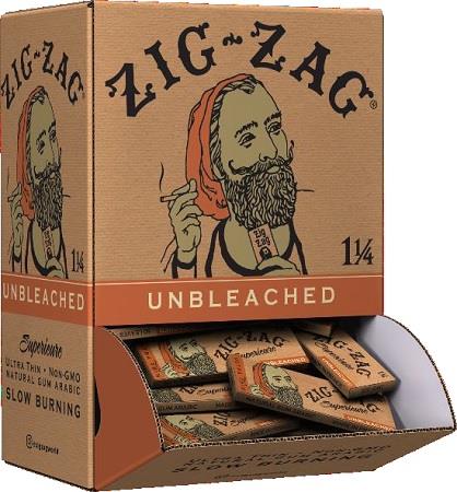 ZIG ZAG  (UNBLEACHED) 1 1/4 DISPLAY Smoker Accessories Wholesale Distributor in Montreal Quebec