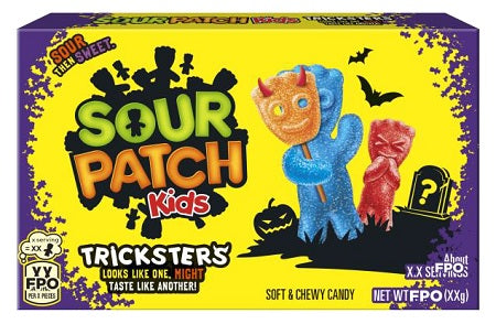 Sour Patch Kids Tricksters candy box, 3.52 oz theater size