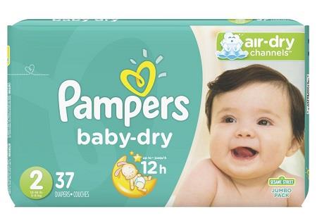 PAMPERS BABY DRY #2 12-18LB Baby Products Canadian Wholesale Distributor in Montreal Quebec