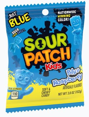 SOUR PATCH 3.6OZ PEG BLUE RASP. Candy Convenience and Grocery Wholesale Distributor in Montreal Quebec