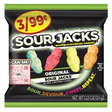 SOUR JACKS 3/.99 ORIGINAL WEDGES Convenience and Grocery Snacks Wholesale Distributor in Montreal Quebec