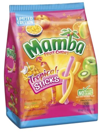 MAMBA FRUIT CHEWS TOPICAL STICKS BAG 765 g (Box of 1 Unit)