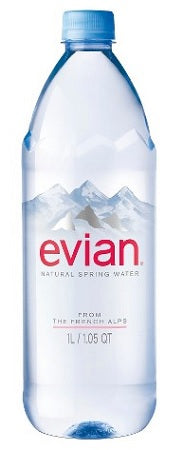 BOT WATER- EVIAN -1 LITER 1000 ml (Box of 12 Units)