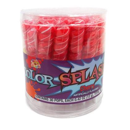 COLOR SPLASH POPS TUB (RED) Candy Convenience and Grocery Wholesale Distributor in Montreal Quebec