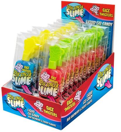 FACE TWISTERS SOUR TONGUE BLUE/CHERRY Candy Convenience and Grocery Wholesale Distributor in Montreal Quebec