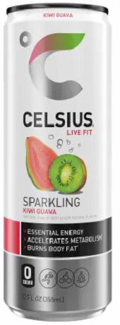 CELSIUS SPARKLING - KIWI GUAVA -12OZ Beverage Soda and Juice  Wholesale Distributor in Montreal Quebec