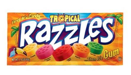 RAZZLES TROPICAL CANDY/GUM Candy Convenience and Grocery Wholesale Distributor in Montreal Quebec