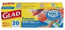 GLAD ZIPPER FREEZER QUART BAGS Household Products Wholesale Distributor in Montreal Quebec