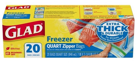 GLAD ZIPPER FREEZER QUART BAGS Household Products Wholesale Distributor in Montreal Quebec