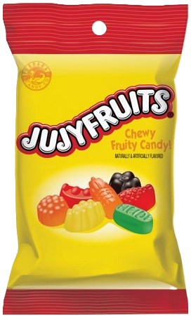 Jujyfruits 2 oz peg bag, case of 12 units
