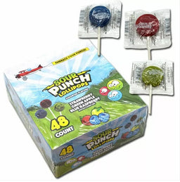 Sour Punch lollipops, 48-count box display
