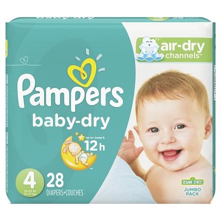 PAMPERS BABY DRY #4 22-37LB Baby Products Canadian Wholesale Distributor in Montreal Quebec