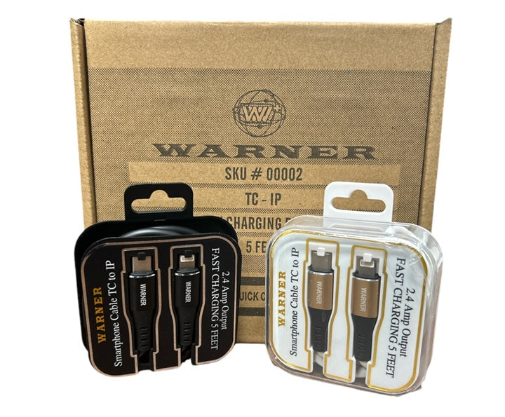 WARNER TYPE C TO IPHONE CABLE Cellphone Accessories Convenience and Grocery Wholesale Distributor in Montreal Quebec