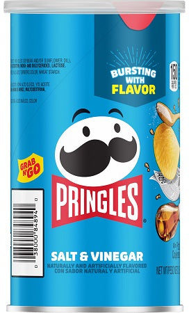 Pringles Medium Salt & Vinegar 2.5 oz single-serve chip canister
