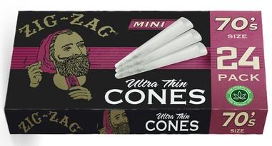 ZIG ZAG (CONES) 70'S 24PK ULTRA THIN Smoker Accessories Wholesale Distributor in Montreal Quebec