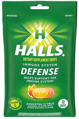 HALLS *BAG* DEFENSE CITRUS Pharmacy Wholesale Distributor in Montreal Quebec