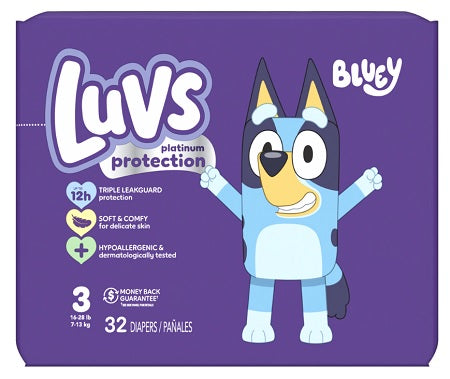 LUVS DIAPERS #3 PLATINUM 32CT Baby Products Canadian Wholesale Distributor in Montreal Quebec