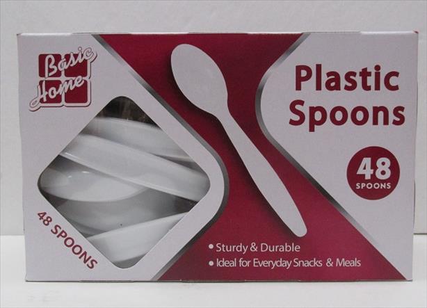 PLASTIC SPOONS (BOX) WHITE Cleaning Supplies Wholesale Distributor in Montreal Quebec