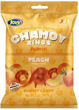 JOVY CHAMOY GUMMY PEACH RINGS PEG Candy Convenience and Grocery Wholesale Distributor in Montreal Quebec