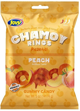 JOVY CHAMOY GUMMY PEACH RINGS PEG Candy Convenience and Grocery Wholesale Distributor in Montreal Quebec