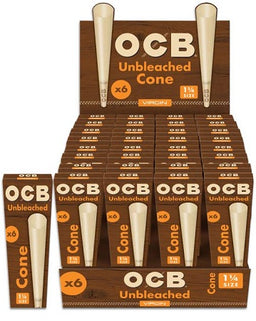 OCB UNBLEACHED VIRGIN CONE-1 1/4 Smoker Accessories Wholesale Distributor in Montreal Quebec