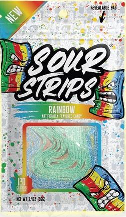 SOUR STRIPS PEG BAG RAINBOW Candy Convenience and Grocery Wholesale Distributor in Montreal Quebec