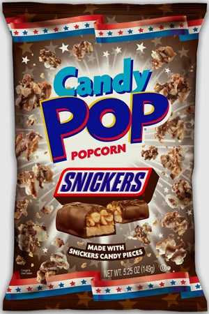 CANDY POP -SNICKERS POPCORN 5.25OZ 149 g (Box of 12 Units)