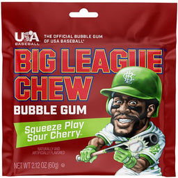 Big League Chew Sour Cherry 2.12 oz pouch, shredded gum product