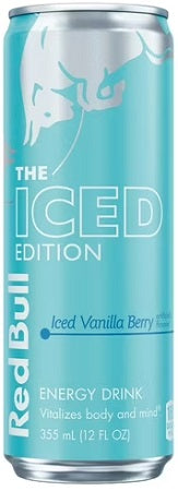 Red Bull Iced Vanilla Berry 12 oz can, case of 24 units