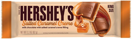 Hershey's Salted Caramel Creme king-size candy bar, 2.2 oz wrapper