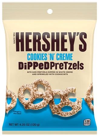 HERSHEY'S DIPPED PRETZELS COOKIE N CRM Convenience and Grocery Snacks Wholesale Distributor in Montreal Quebec
