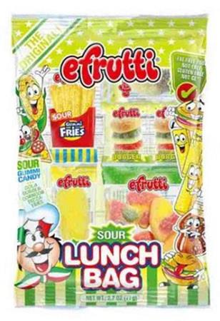 E.FRUTTI  SOUR LUNCH BAG GUMMY PEG Candy Convenience and Grocery Wholesale Distributor in Montreal Quebec