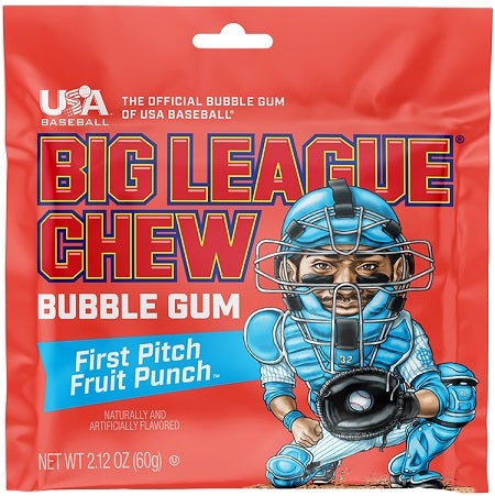 Big League Chew Fruit Punch shredded gum pouches, 2.12 oz size