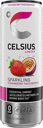 CELSIUS SPARKLING - STRAW PASSIONFRUIT Convenience and Grocery Store Supplies Wholesale Distributor in Montreal Quebec