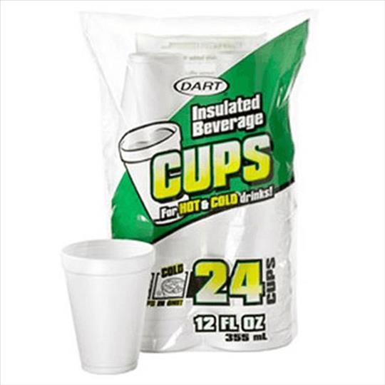 FOAM CUPS HOT COLD 12OZ 24CT Cleaning Supplies Wholesale Distributor in Montreal Quebec