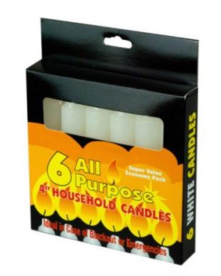 EMERGENCY HOUSEHOLD CANDLE 4" 6PK Household Products Wholesale Distributor in Montreal Quebec
