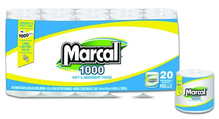 BATH TISSUE SINGLE 1000SH (MARCAL) Cleaning Supplies Wholesale Distributor in Montreal Quebec