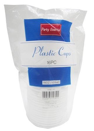 PLASTIC 16OZ CUPS WHITE (BASIC HOME) Cleaning Supplies Wholesale Distributor in Montreal Quebec