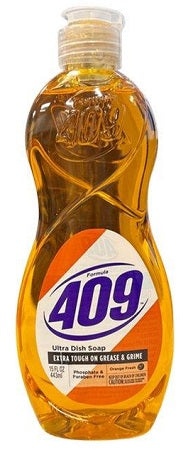 409 Ultra Dish Liquid orange 15 oz bottle, pack of 12