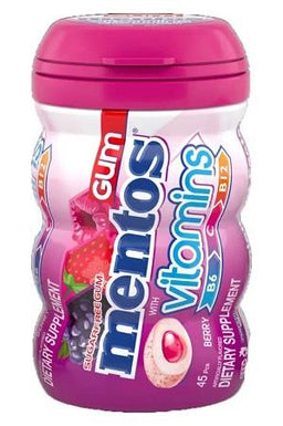MENTOS  GUM 6CT VITAMINS BERRY 45PC Chewing Gum Convenience and Grocery Wholesale Distributor in Montreal Quebec