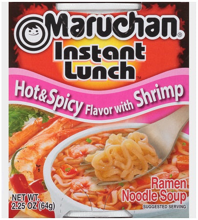 MARUCHAN -CUP HOT&SPICY SHRIMP Ramen Noodles Wholesale Distributor in Montreal Quebec