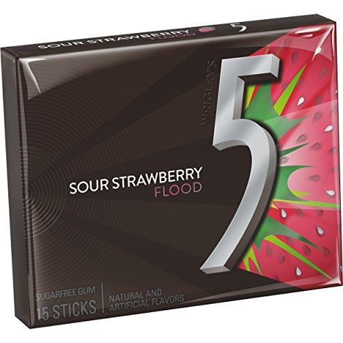 5 PTY PK FLOOD-STRAWBERRY Chewing Gum Convenience and Grocery Wholesale Distributor in Montreal Quebec