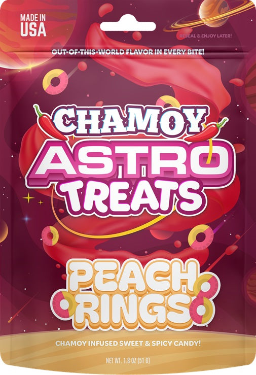 ASTRO TREATS *CHAMOY* -PEACH RING Candy Convenience and Grocery Wholesale Distributor in Montreal Quebec