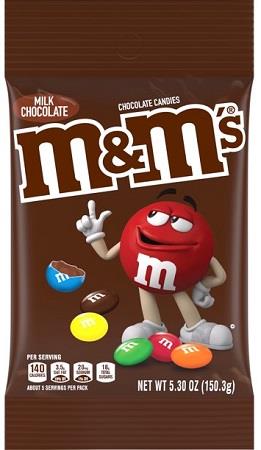 M&M PEG BAG MILK CHOC. 5.3OZ Chocolate Convenience and Grocery Wholesale Distributor in Montreal Quebec