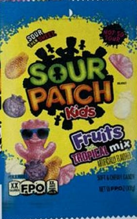 SOUR PATCH KIDS FRUIT MIX TROPICAL PEG Candy Convenience and Grocery Wholesale Distributor in Montreal Quebec