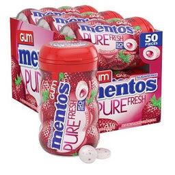 MENTOS  GUM 6CT PURE STRAWBERRY Chewing Gum Convenience and Grocery Wholesale Distributor in Montreal Quebec