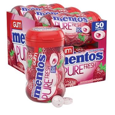 MENTOS  GUM 6CT PURE STRAWBERRY Chewing Gum Convenience and Grocery Wholesale Distributor in Montreal Quebec