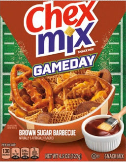 Chex Mix Gameday Brown Sugar BBQ 4.5 oz box, case of 8 units