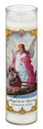 CANDLE RELIG. GUARDIAN ANGEL-WHITE Household Products Wholesale Distributor in Montreal Quebec