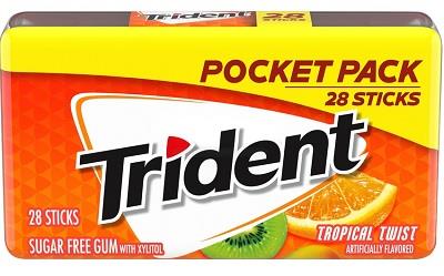 TRIDENT (28 STICK) TROPICAL TWIST Chewing Gum Convenience and Grocery Wholesale Distributor in Montreal Quebec